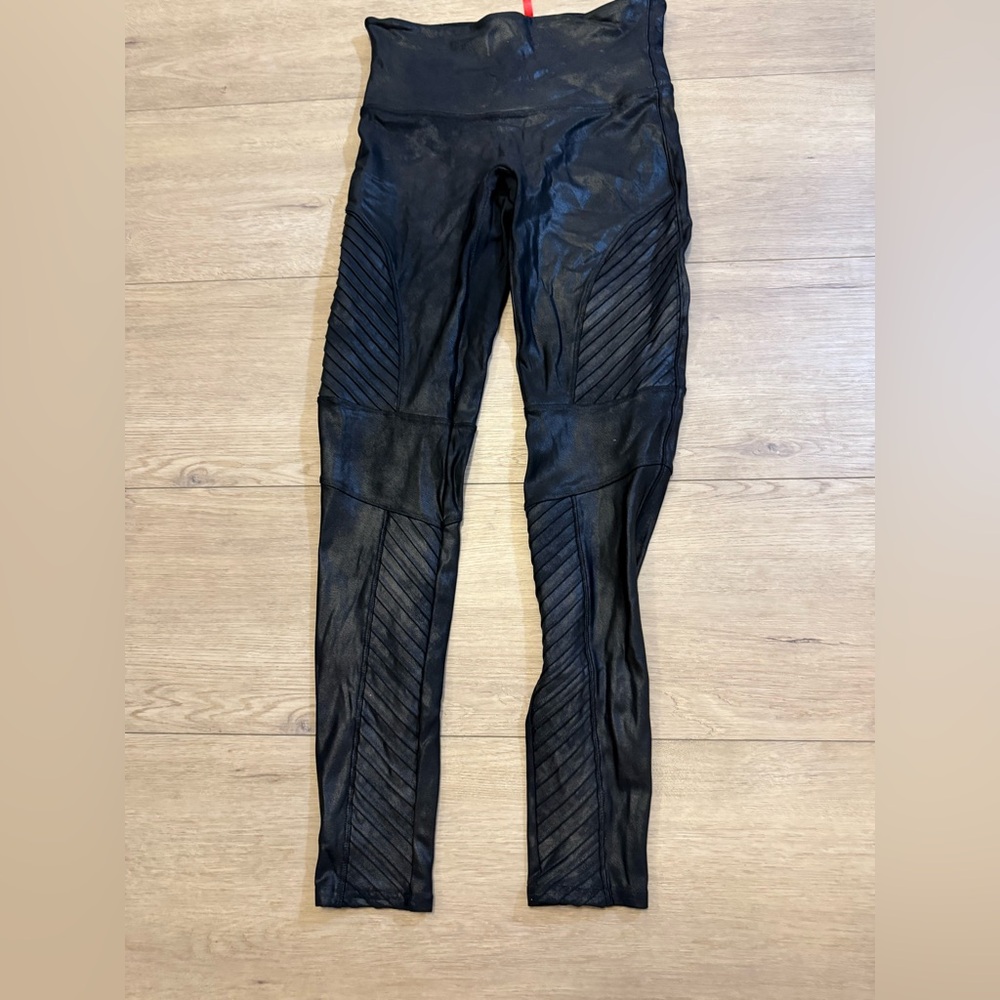 Spanx Faux leather moto leggings‎ large
